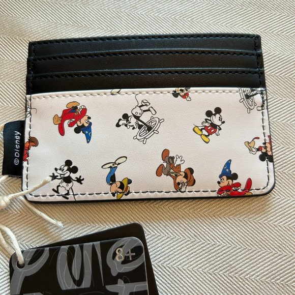 Loungefly Disney Mickey Mouse Outfits Cardholder Steamboat Sorceror New - Picture 2 of 3